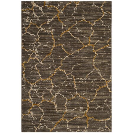 Safavieh Porcello Medium Rectangle Rugs Dark Grey & Yellow - 5 ft. 2 in. x 7 ft. 6 in. PRL7738C-5